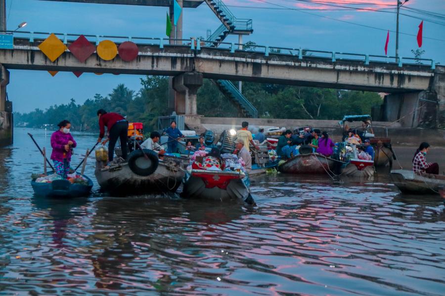 HALF DAY CAN THO - PHONG DIEN FLOATING MARKET -  SMALL CANAL color